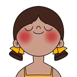 Illustration of a girl with braids